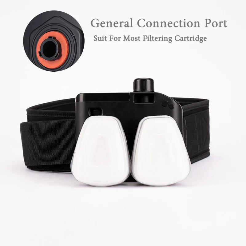 Portable Electric Air Supply Respirator 6800 Full Face Dust Gas Mask Dual Filters For Spraying Painting Polishing Work Safety