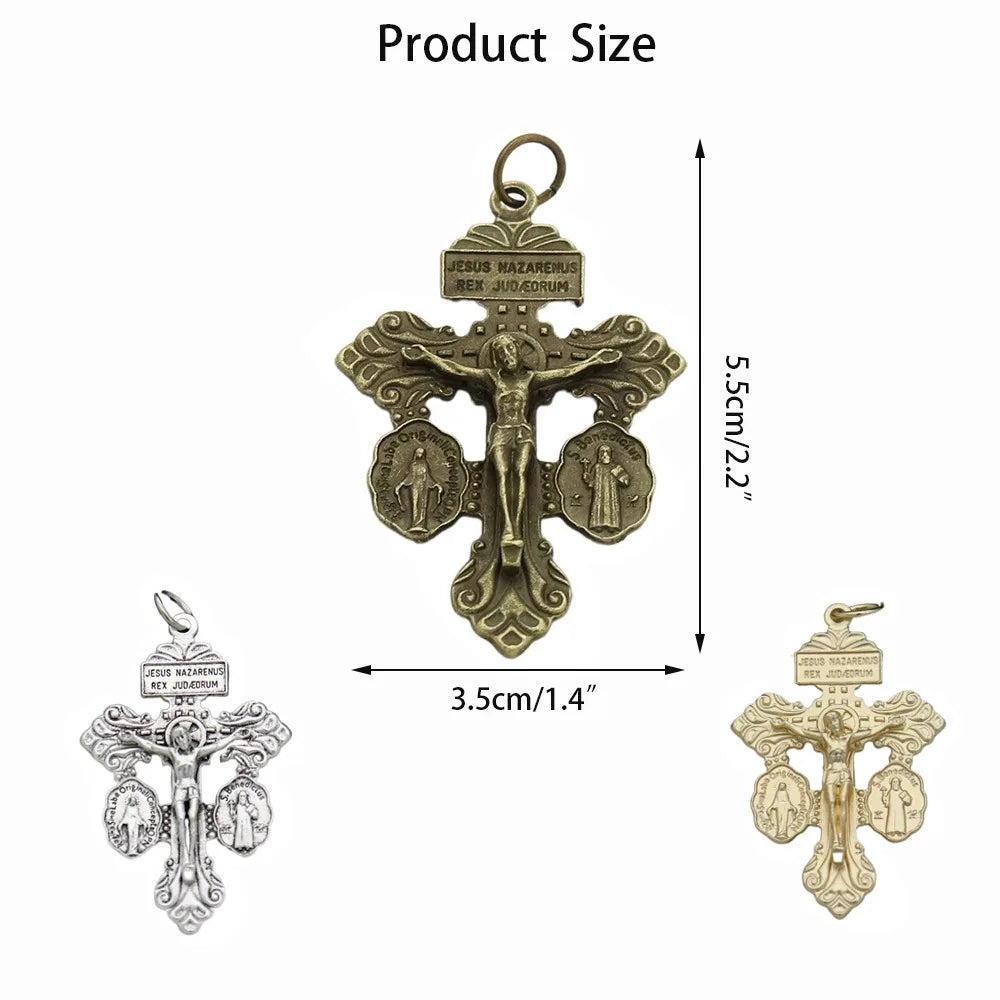 1/3/6PCS Alloy Catholic Crucifixes Multipurpose Catholic Things Meaningful Pardon Crucifix High Quality Crosses for Rosarie