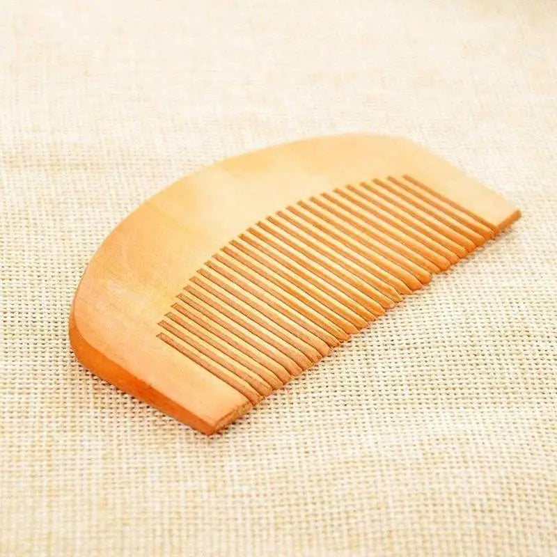 1 Pcs Natural Peach Wood Comb Close Teeth Anti-static Care Tools Hair Beauty Beard Accessories Wooden Massage Q3f4