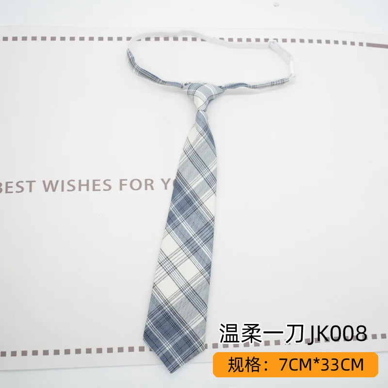 Trendy JK Ties Bowtie Women College Student Collar Neckwear Daily Shirt Accessories Cotton Plaid Bowknot Lolita Girls Lazy-tie