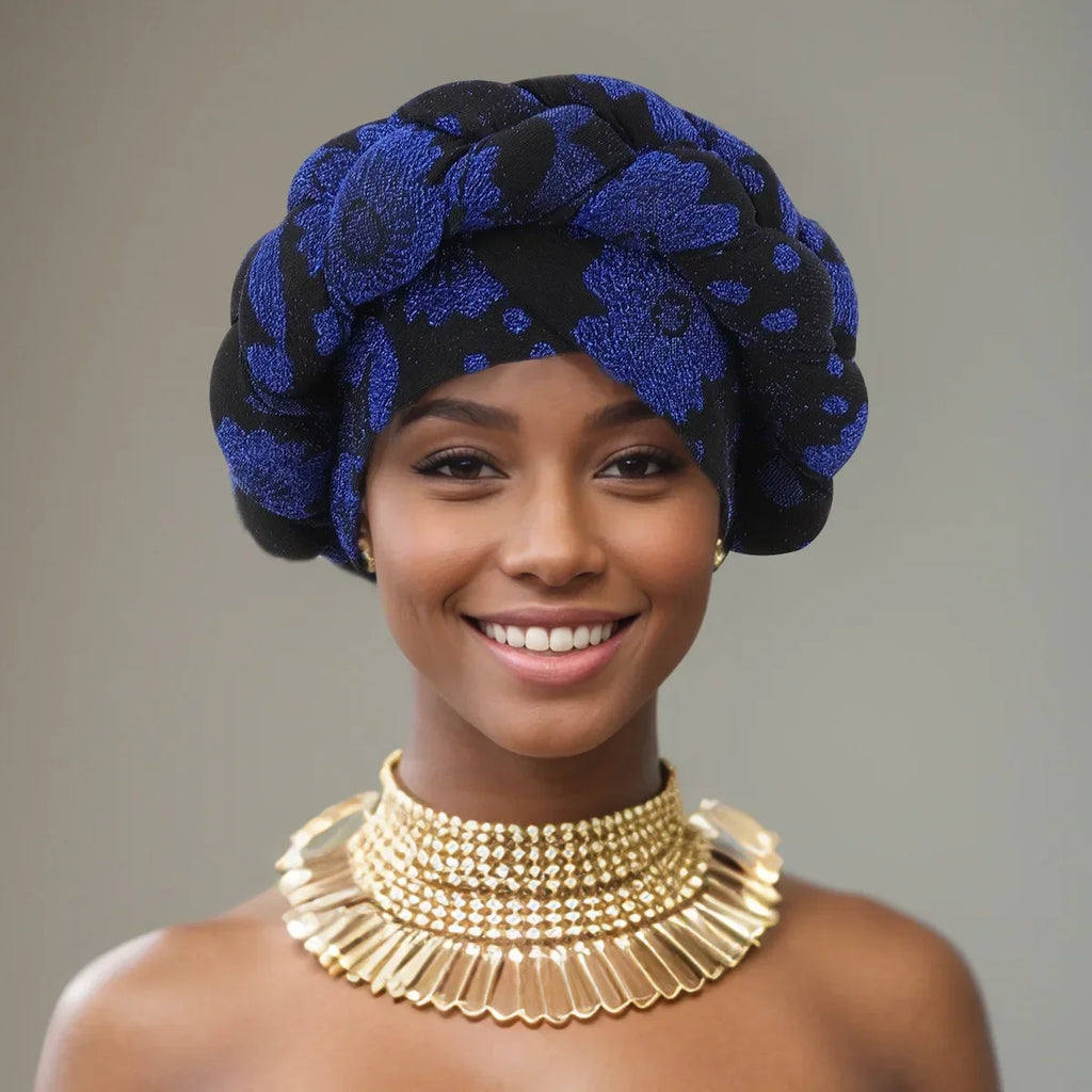 Gele Headtie Already Made African Head Wraps for Women Turban Femme Gelee Nigerian Aso Oke Bonnet Femme Diamonds Headtie 2025