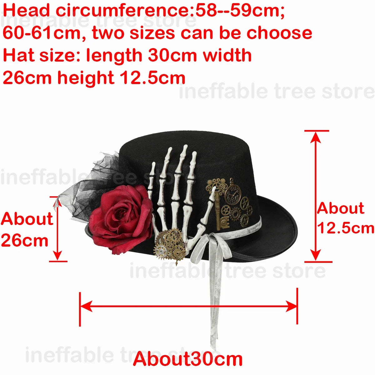 Gothic Headwear Steampunk Hat Victorian Top Magic Gears Goggles Chain Top Hats for Dress Up Halloween Cosplay Costume Fedora Cap