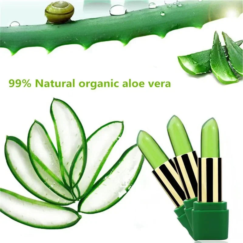 New Batom 99% ALOE VERA Natural Temperature Change Color Jelly Lipstick Long Lasting Moistourizing Nutritious Lip tBalm Makeup
