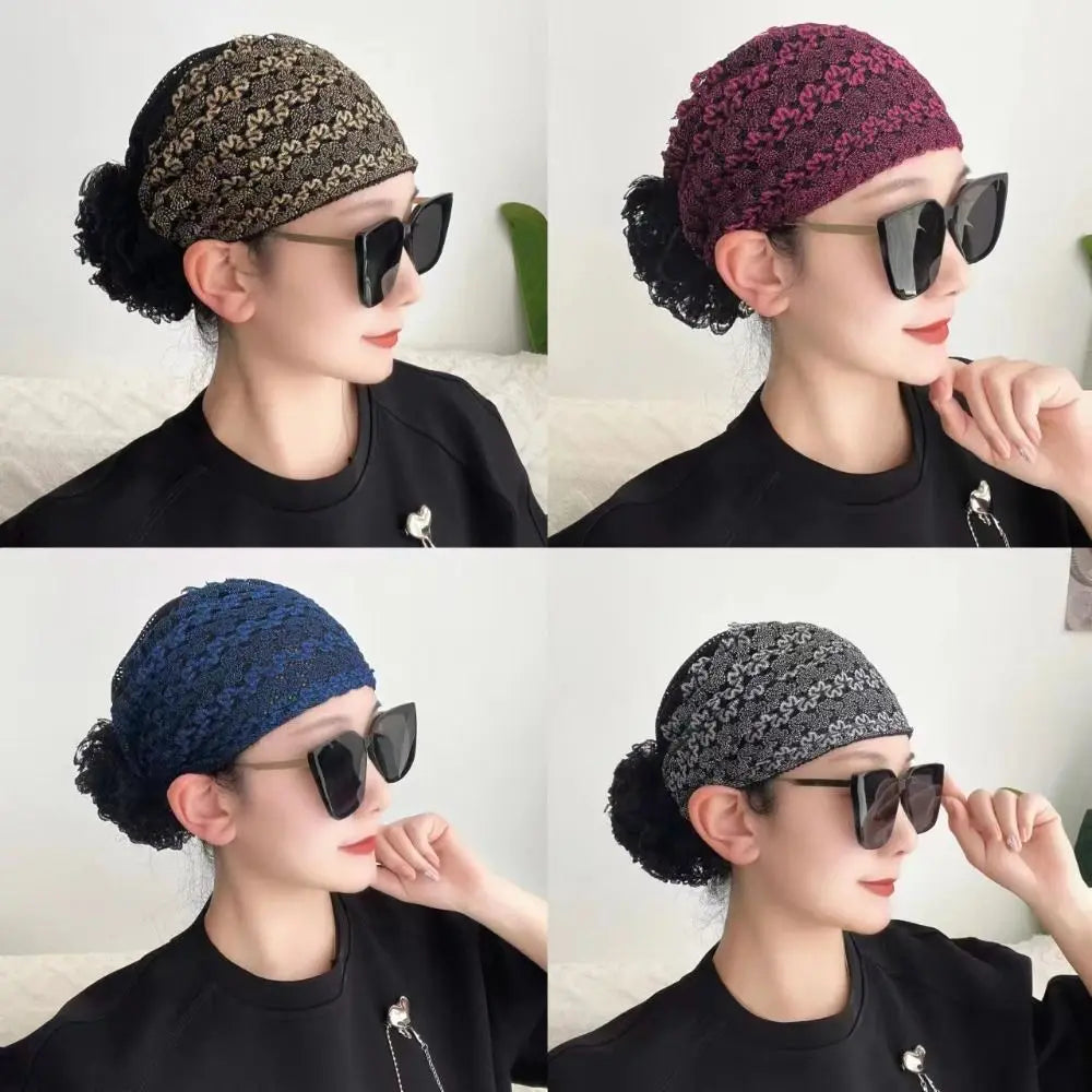 Woman Muslim Headscarf Cap Headband African Head Wraps Elegant Retro Turban for Ladies Beanies Caps Muslim Headpiece
