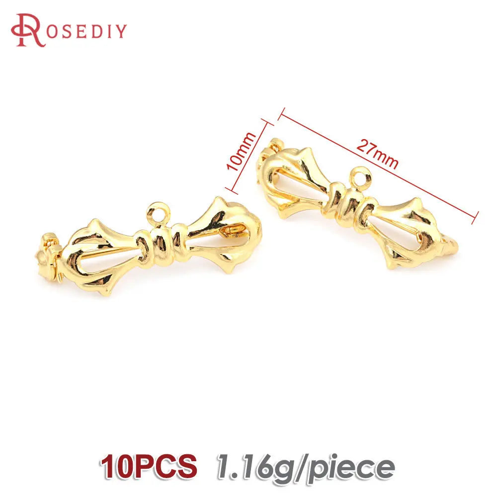 10PCS Antique Bronze Brass Bow Shape Brooch Pins High Quality Diy Jewelry Making Supplies Brooch Accessories for Women