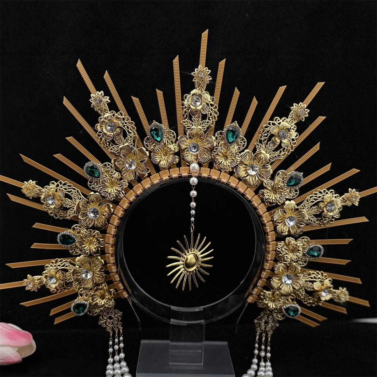 Gothic Crown Headband Goddess Halo Halloween Costume Headwear Party Cosplay Headgear Jewelry Accessories