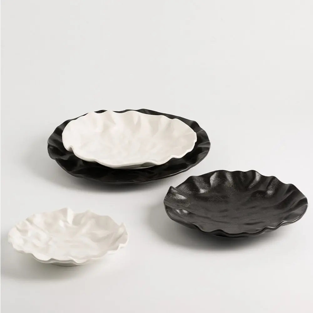 Tableware Ceramic Western Cuisine Plate Creative Multi-Function Storage Dish Reusable Dessert Tray Commercial