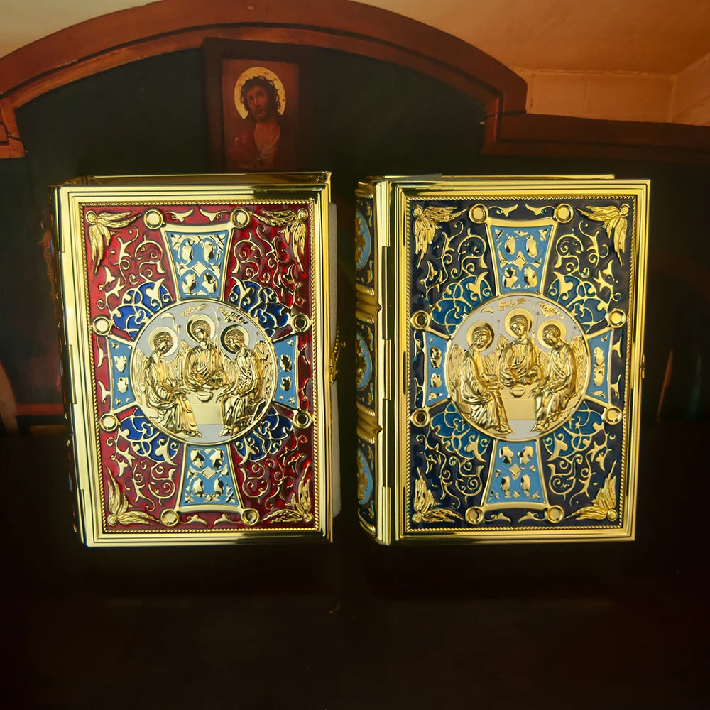 Eastern Orthodox Holy Scriptures Gospel Book Cover  For Church With High Quality Handmade And Gold Plating