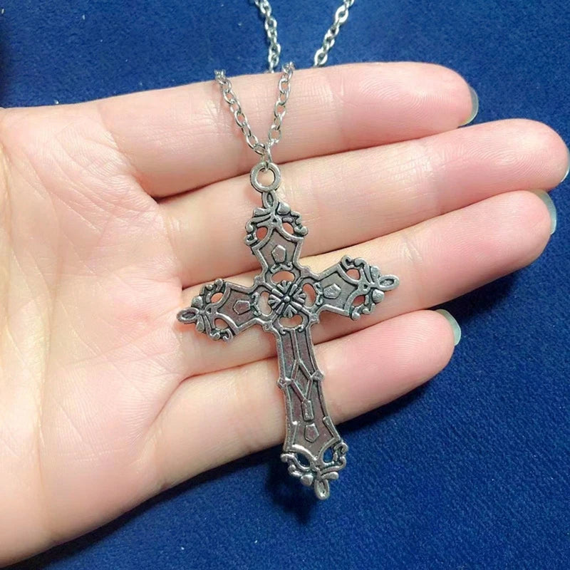Fashion Christian Necklaces for Women Wen Gift Vintage Gothic for Pendant Long Chain Necklace Choker Goth Punk Jew