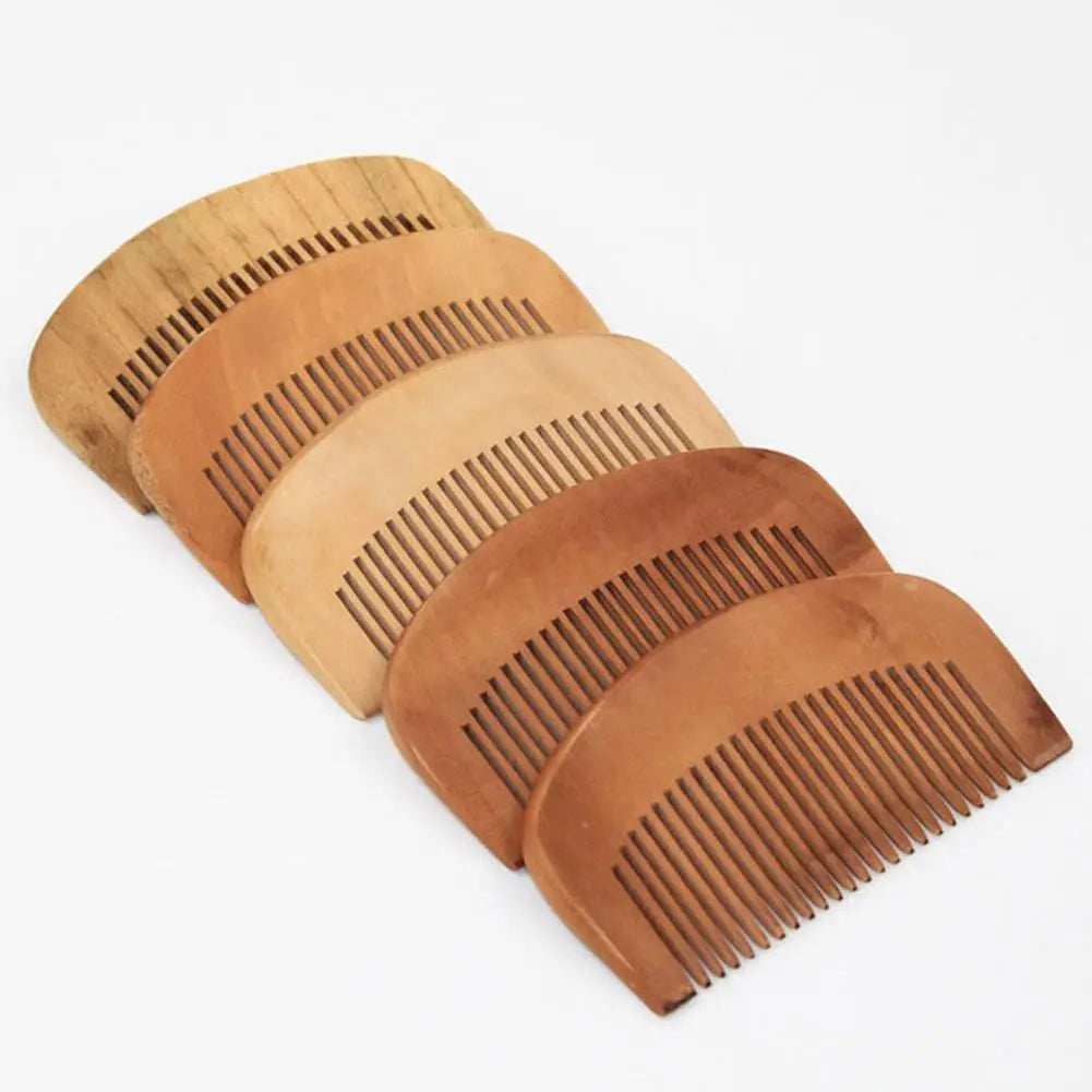 1 Pcs Natural Peach Wood Comb Close Teeth Anti-static Care Tools Hair Beauty Beard Accessories Wooden Massage Q3f4