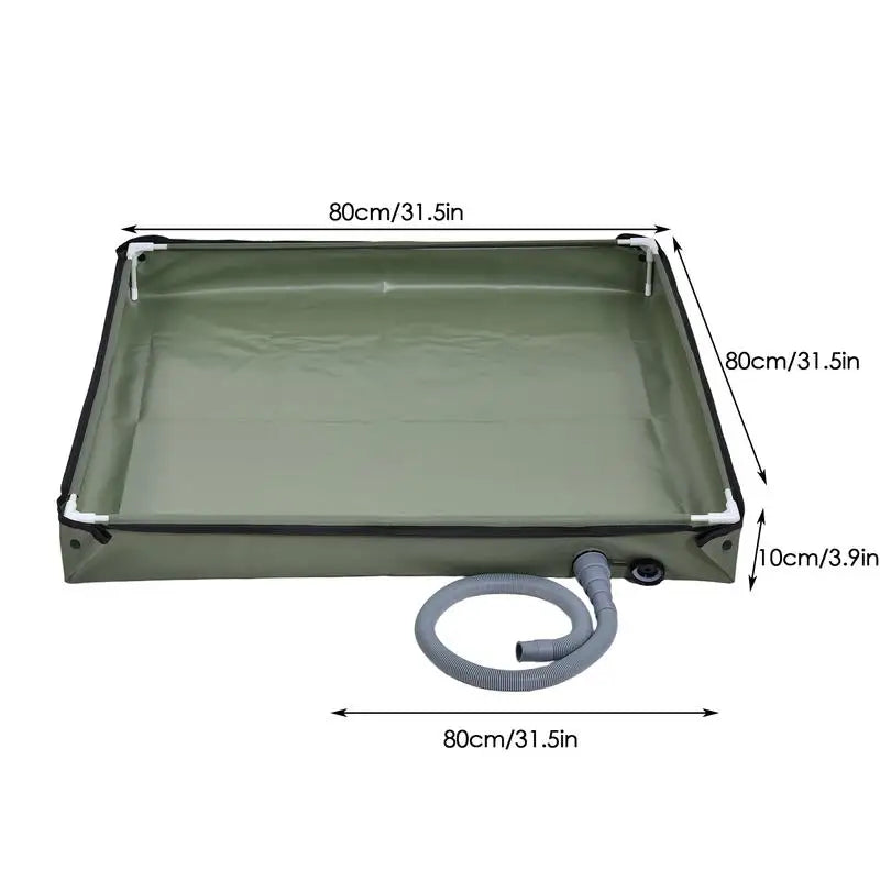 Foldable Shower Tent Floor Base Outdoor Tent Shower Tray Folding Shower Pan Pets Shower Basin Base For Camping Travel