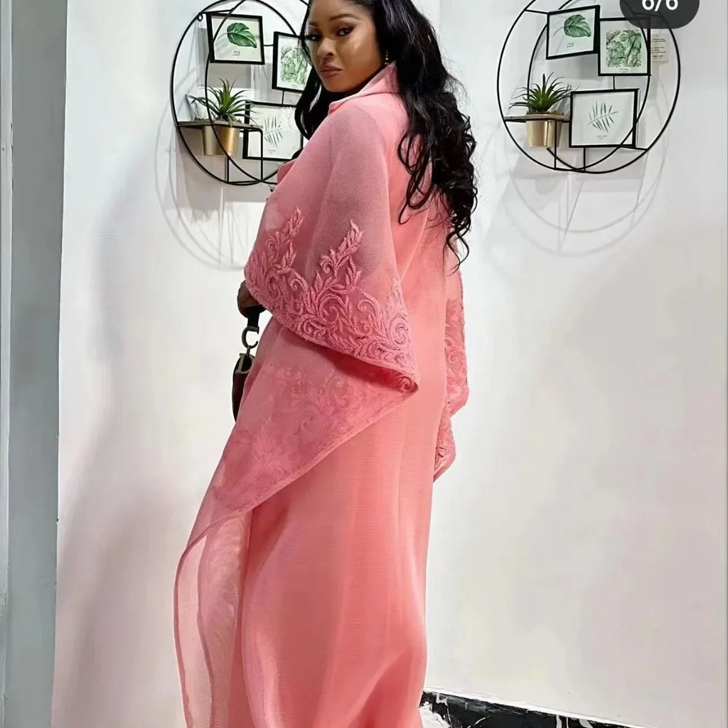 2024 Elegant African Party Evening Dresses for Women African 3/4 Sleeve Plus Size Long Maxi Dress Gowns Dashiki Africa Clothing