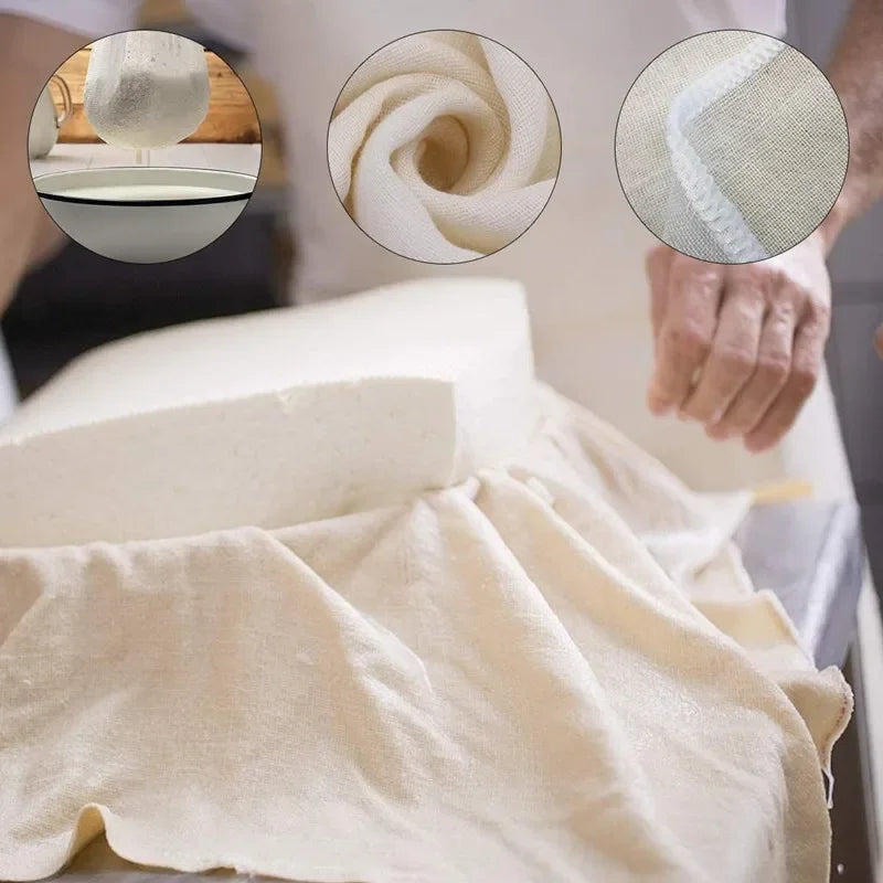 Cheese Cloths Hemmed Cheesecloth for Straining Reusable Cloth Strainer Muslin Cloth for Cooking Baking Juicing