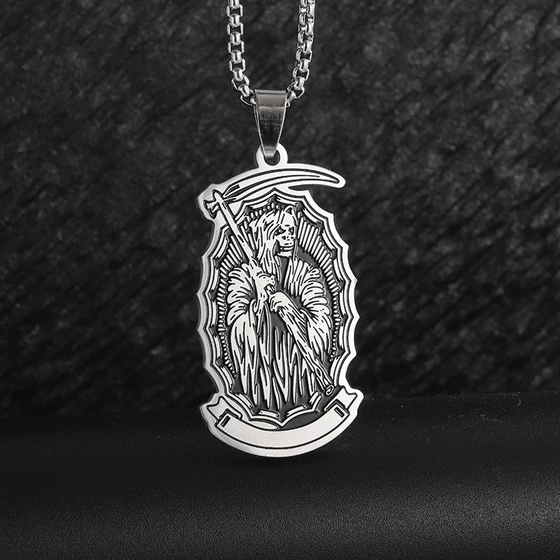 Stainless Steel Christian Eucharist Halo Grape Juice Cross Necklace Men Women Catholic Holy Spirit Church Jewelry