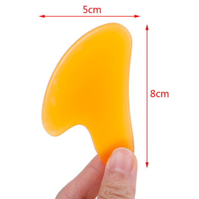 Gouache Scraper Natural Stone Gua Sha Massage Comb Head Body Meridian Scraping Reflexology Blood Circulation Jade Therapy Tools