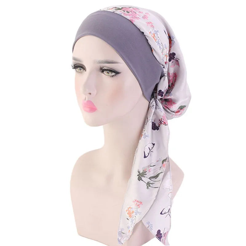 Lady Women Hat Chemo Cap Muslim Braid Head Scarf Turban Head Wrap Cover Ramadan Hair Loss Islamic Headwear Arab Fashion