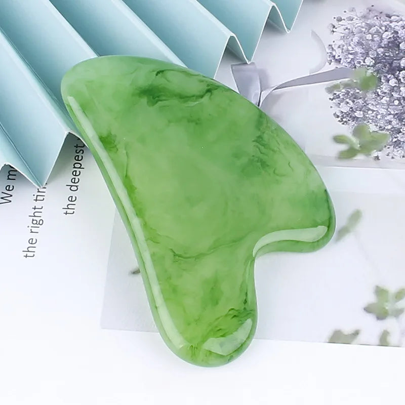 Natural Rose Jade Gua Sha Gouache Scraper Massager for Face Body Facial Skin Lifting Wrinkle Remove Beauty SPA Care Tools