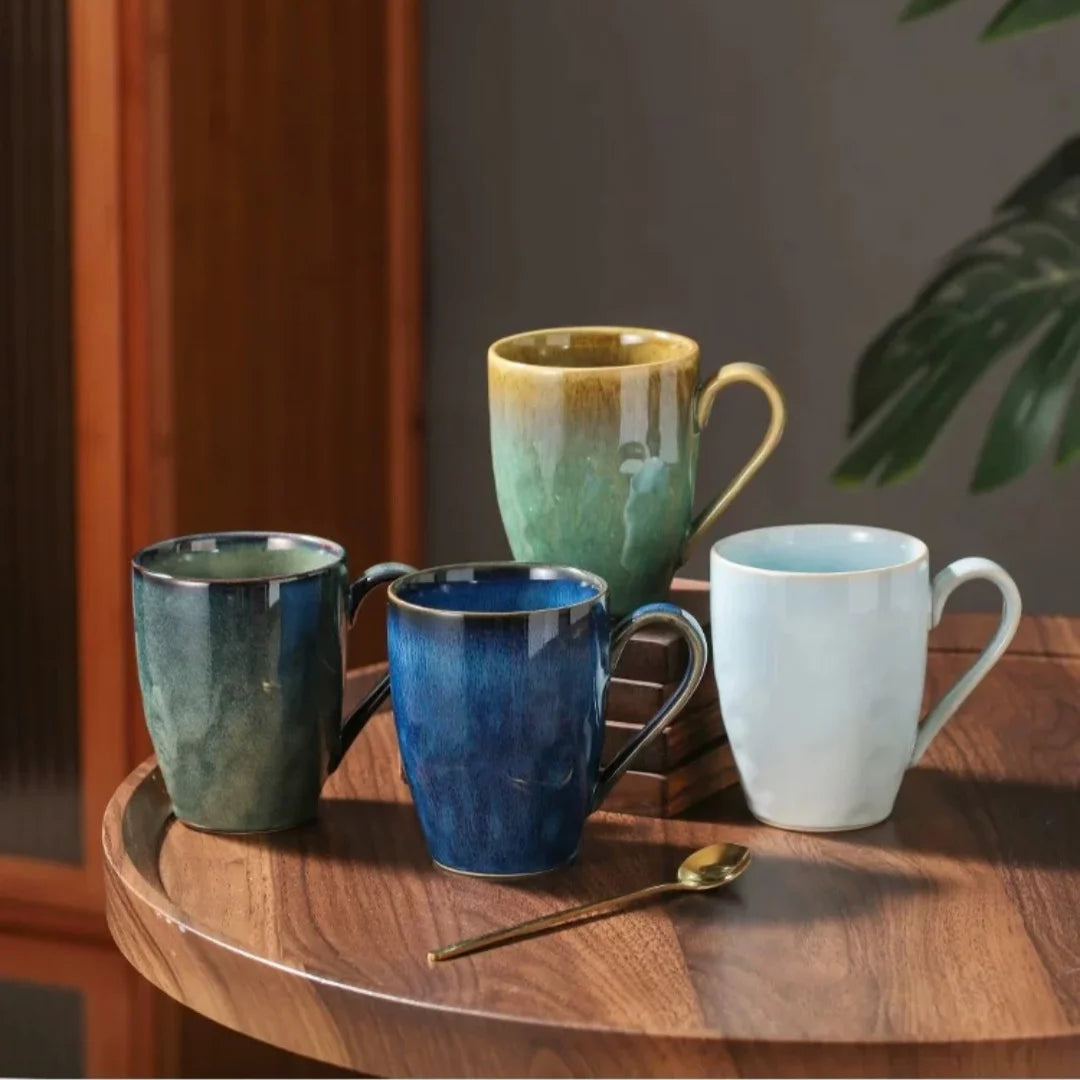 Ceramic Coffee Mug  for Cocoa Cappuccino Latte Cereal Chines Teacup Water Milk Cup Dishwasher Safe Microwave Safe