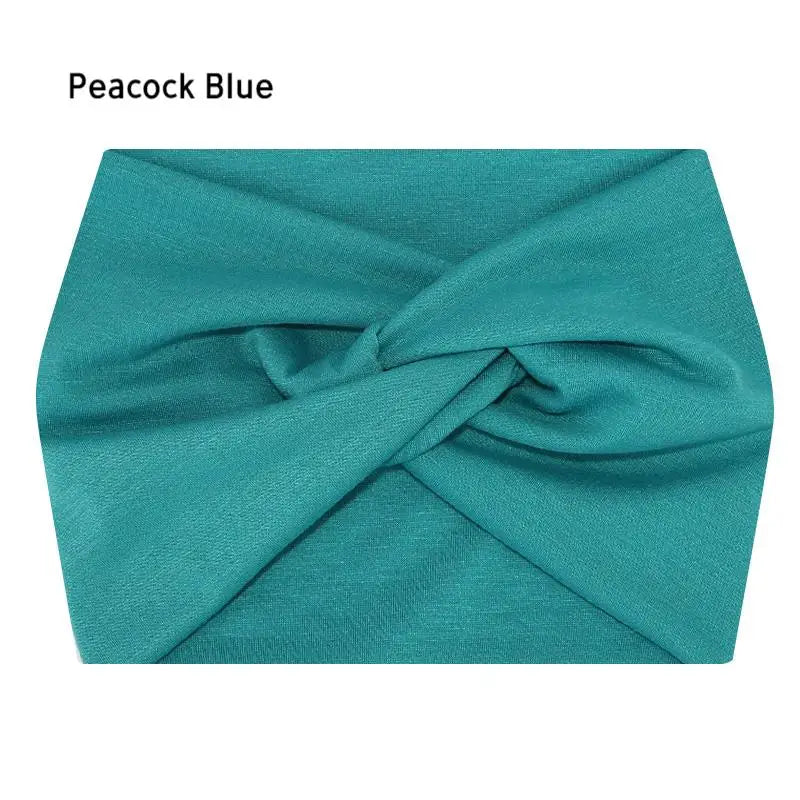 Wide Elastic Headband Hairband Pilates Yoga fitness Running Cycling Sweatband Turban Makeup Hair Hoop Makeup Headwrap for Women