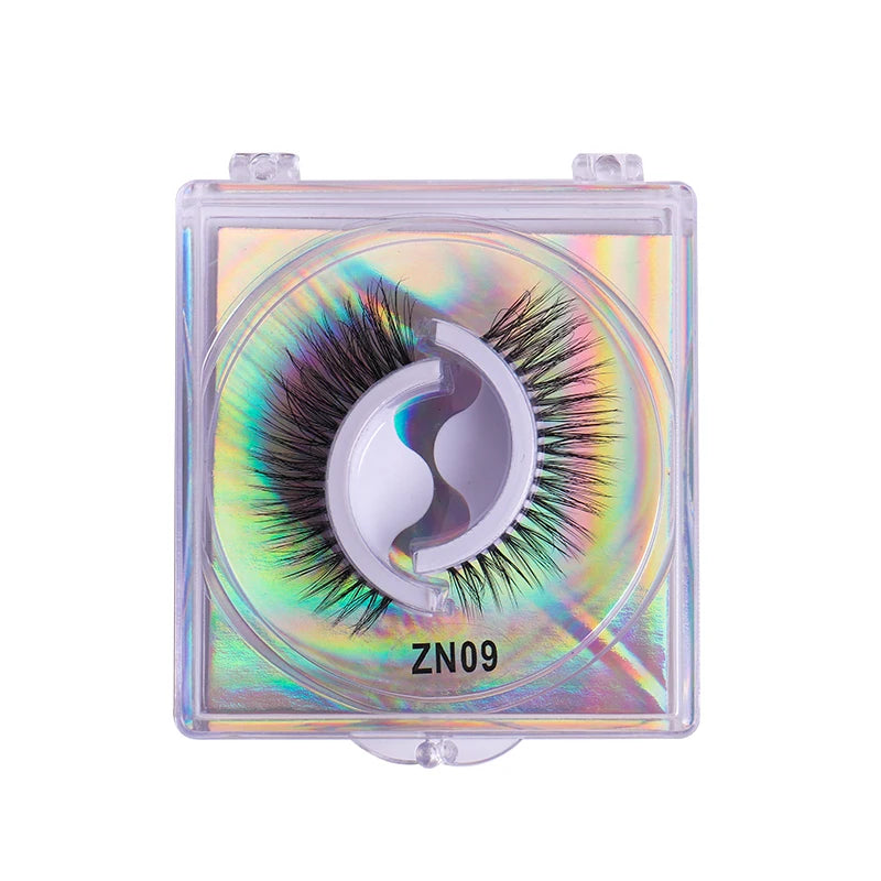 1Pair Reusable Self-Adhesive False Eyelashes Natural Multiple reversible glue-free self-adhesive pairs of false eyelashes Hot