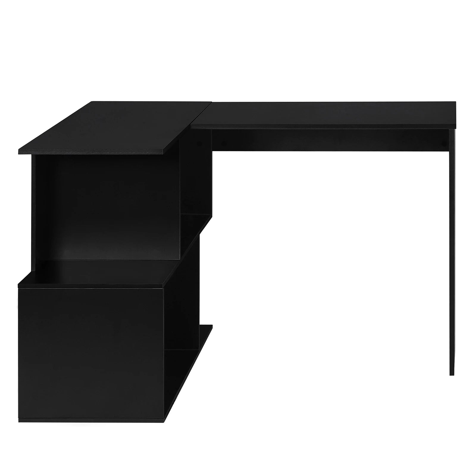 WOLTU Work PC Computer Table Chipboard Desk with Shelves for Study Student Writing Table  Office Work Home Furniture
