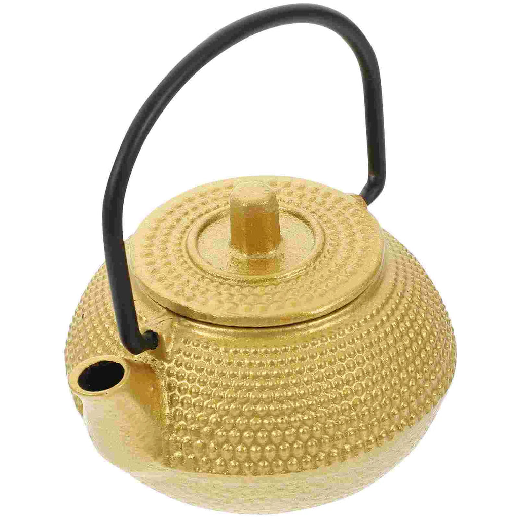 Mini Cast Iron Teapot Small Tea Kettle Rustproof Dinnerware Sets Kitchen Dining Bar nament Teapot Decorative Healthy Use