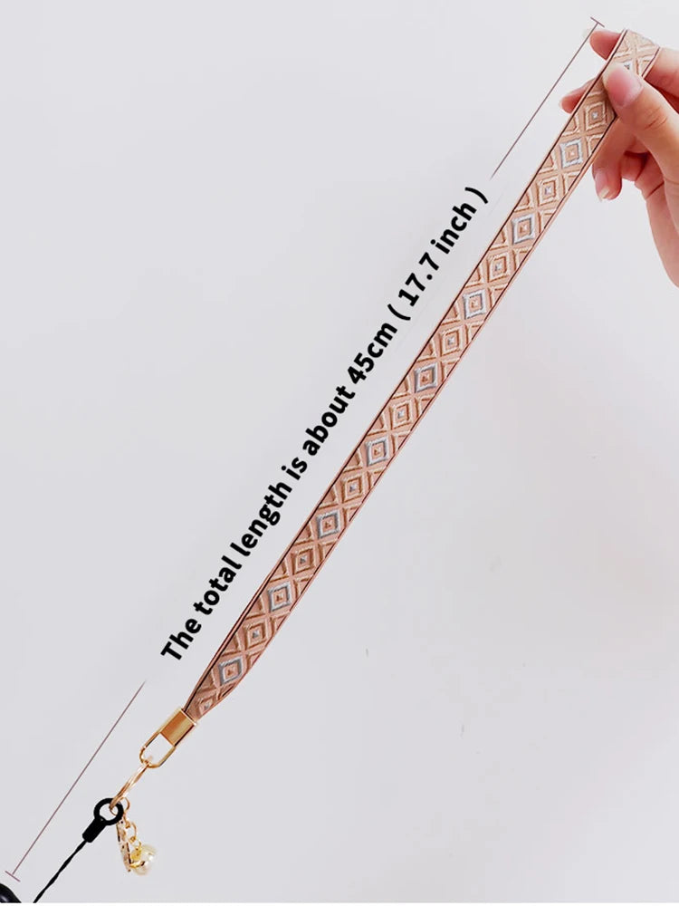 Cell Phone Lanyard Retro Neck Lanyard Strap Mobile Phone Anti-lost Rope Detachable Pendant Compatible Key Chain Work Card U Disk