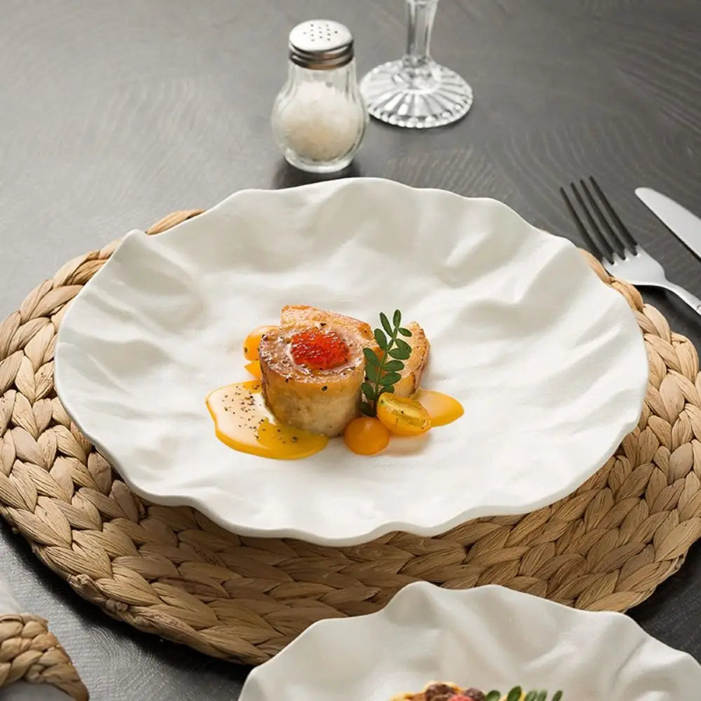 Tableware Ceramic Western Cuisine Plate Creative Multi-Function Storage Dish Reusable Dessert Tray Commercial