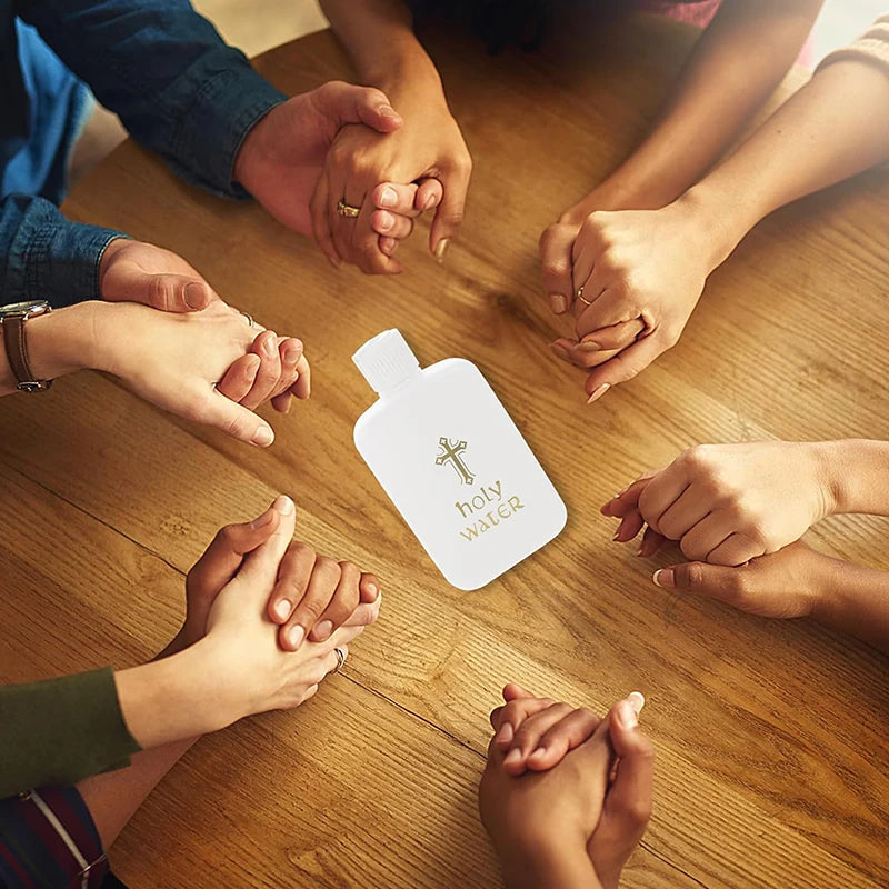2/3Pcs 60/100/250ml Jesus Cross Pattern Holy Water Bottle Portable Prime Church Holy Water Bottle For Baptismal Pray