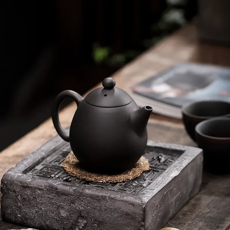 Qingxi Purple Pottery Lotte Pot Handmade Iron Tire Tea Making Device Long Dan Teapot Single Teapot Ceramic Teapot Siteel