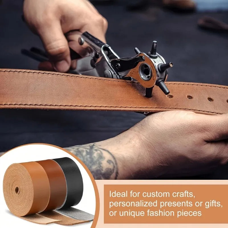 5cmx2m Crazy Horse Leather Belt PU Leather Straps Roll Flat Leather Lacing for DIY Crafts Jewelry Making Belt Wrapping Braiding