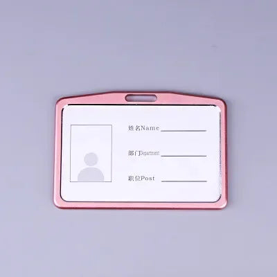 Aluminum Alloy Card Holder Retractable Badge Reel Lanyard Employee Staff Name ID Card Card Holder Business Supplies