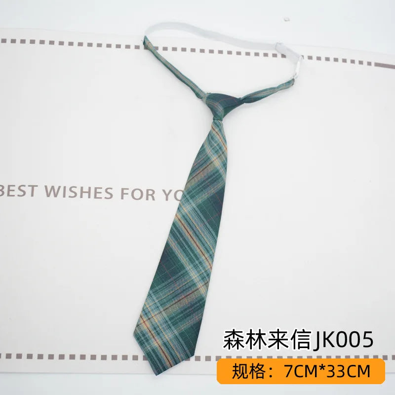 Trendy JK Ties Bowtie Women College Student Collar Neckwear Daily Shirt Accessories Cotton Plaid Bowknot Lolita Girls Lazy-tie