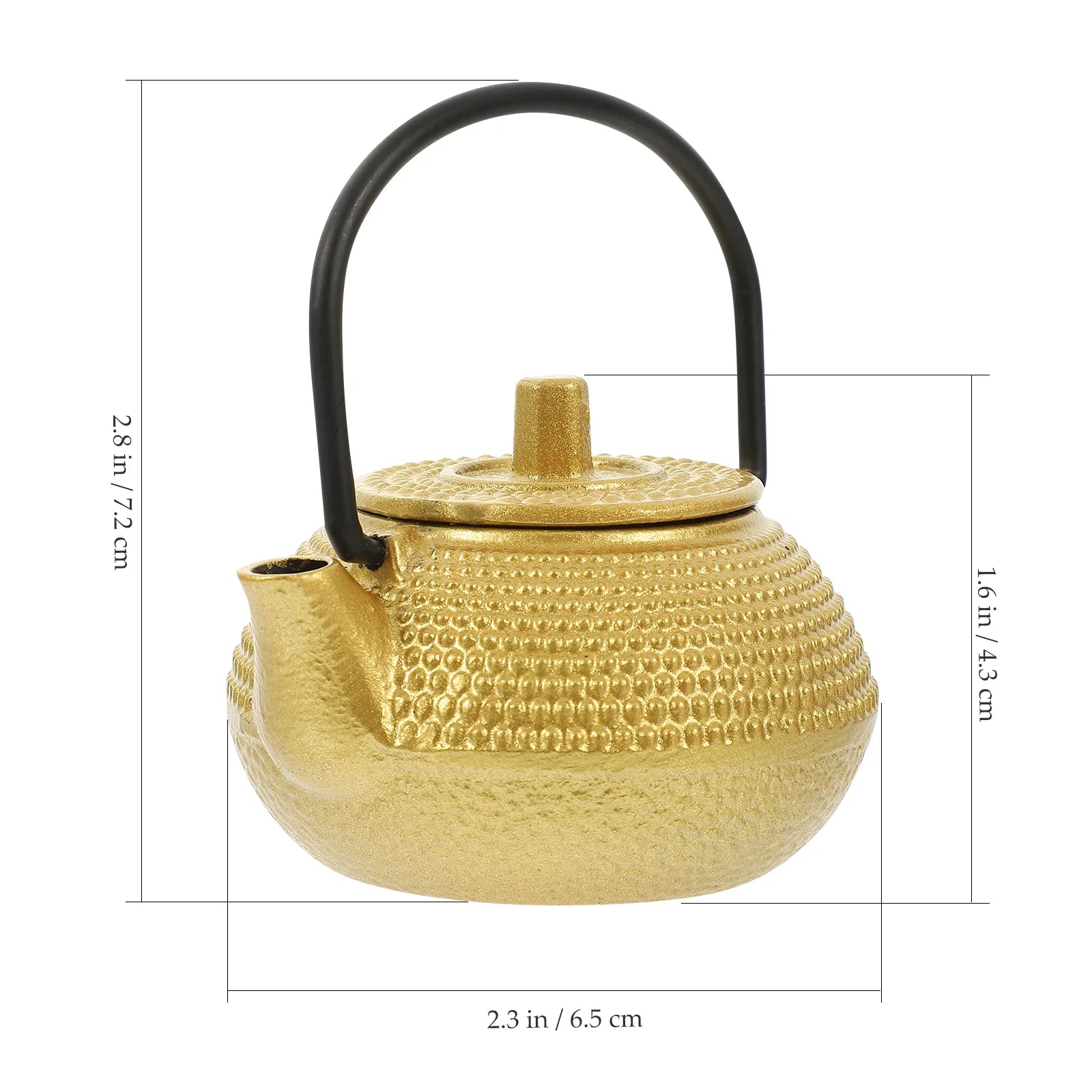 Mini Cast Iron Teapot Small Tea Kettle Rustproof Dinnerware Sets Kitchen Dining Bar nament Teapot Decorative Healthy Use