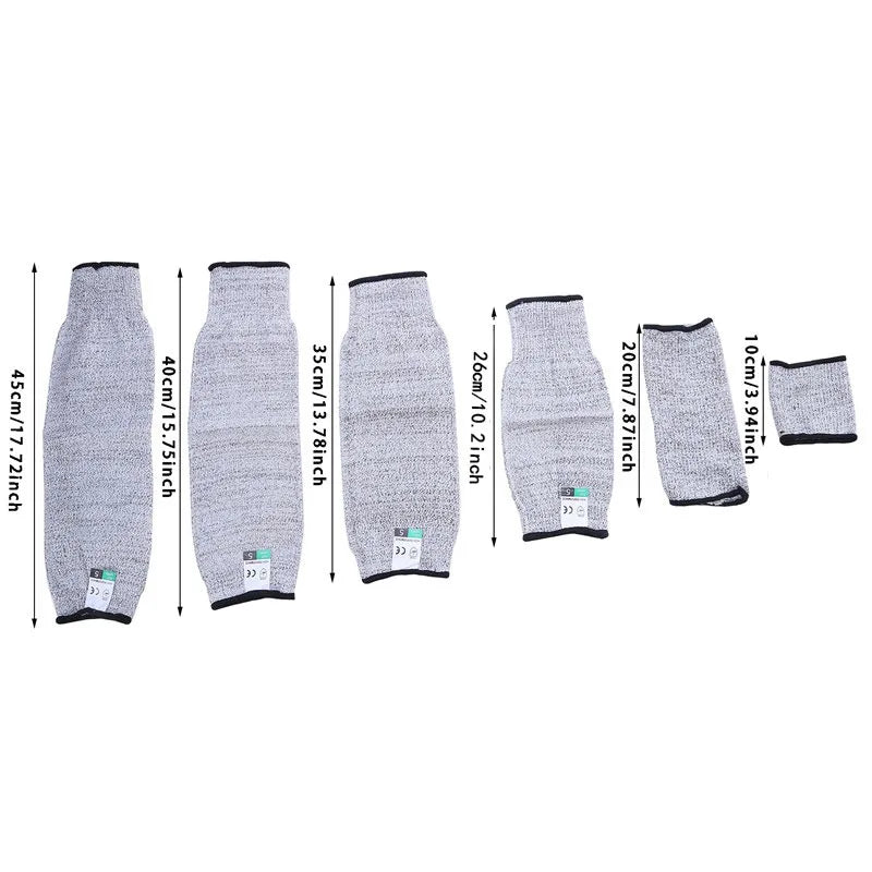 1Pc Level 5 HPPE Cut Resistant Anti-Puncture Work Protection Arm Sleeve Cover Cut-resistant Arm Sleeve ED-shipping
