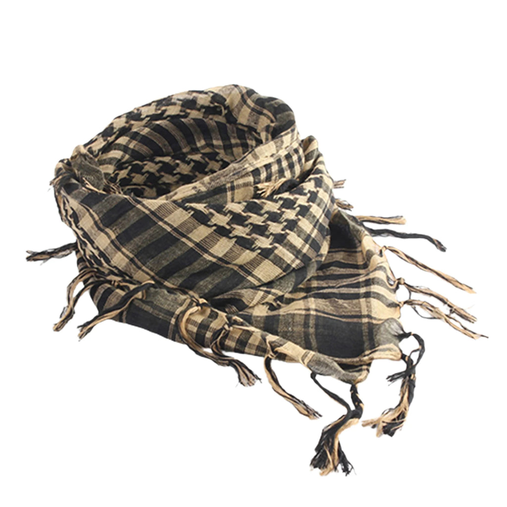 Hunting Scarf Military Shemagh Desert Keffiyeh Head Neck Scarf Arab Wrap with Tassel