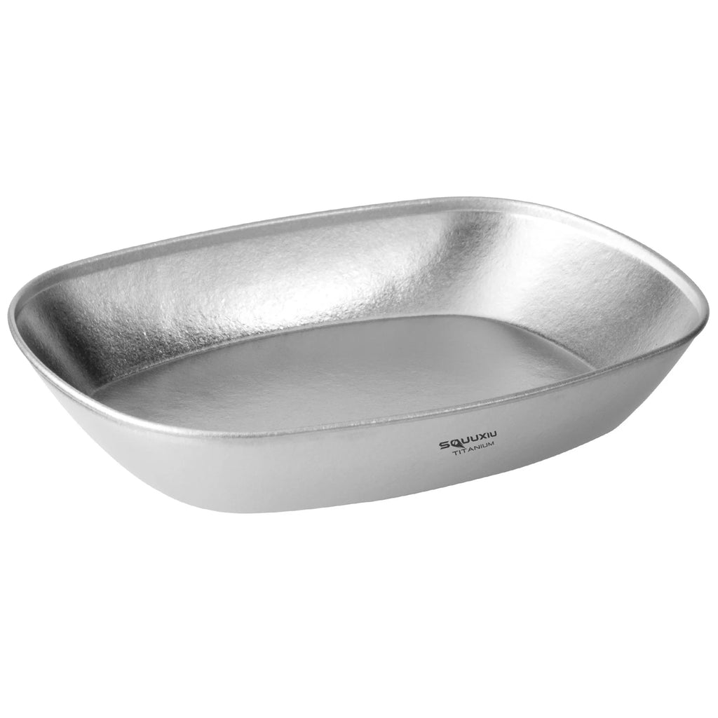 Titanium Plate Outdoor Camping Plate BBQ Fish Plate Ultra-Lightweight Stackable and Portable Health-Grade 106g Salad Plates