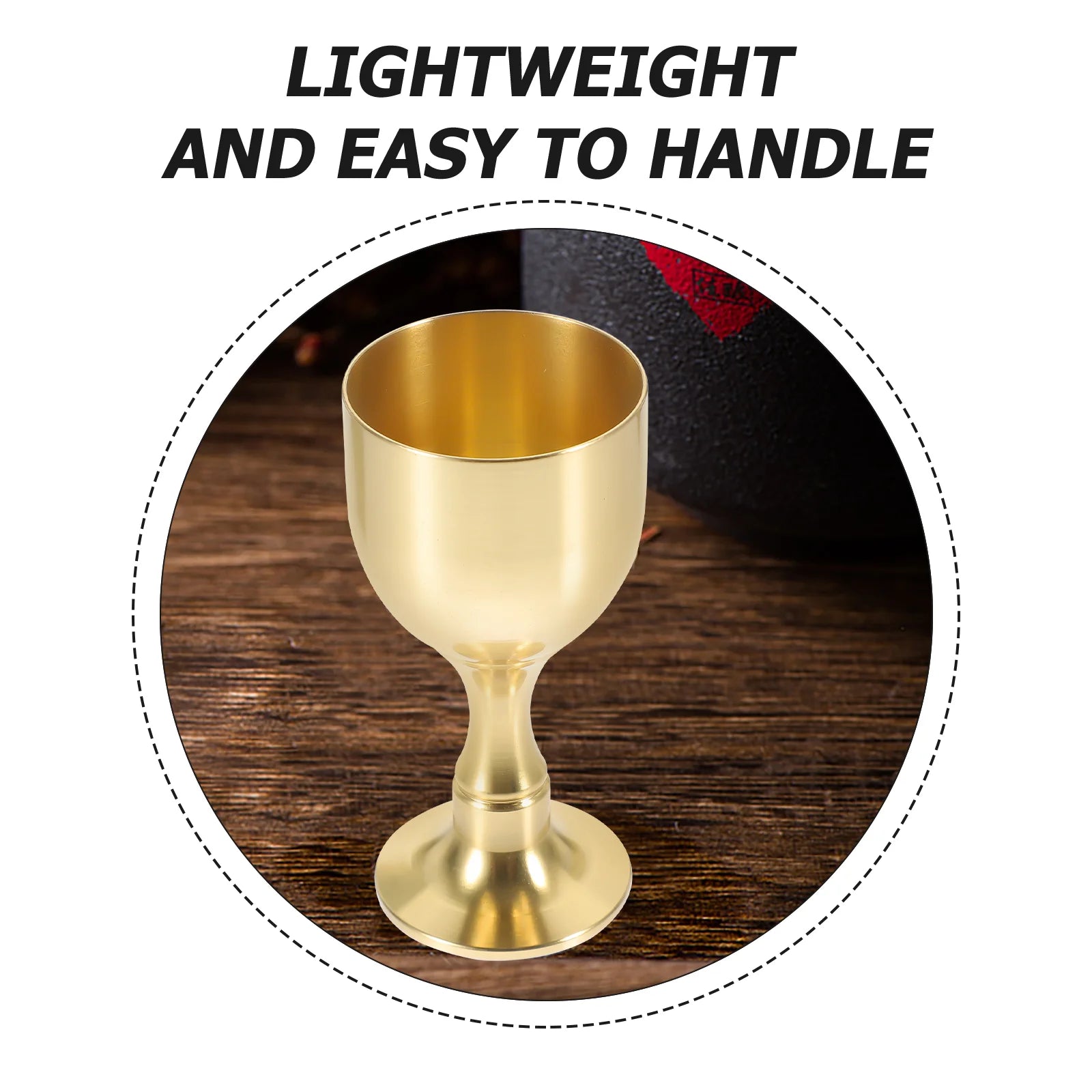 Goblet Holy Cup Delicate Buddhism Metal Footed Wine Brass Desktop Offering Decorations