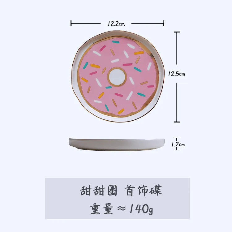 Small Decorative Ceramic Dish Plate Earrings Trays Jewelry Necklace Storage Trinket Dish Wall Plate Vanity Tray Wedding Gift
