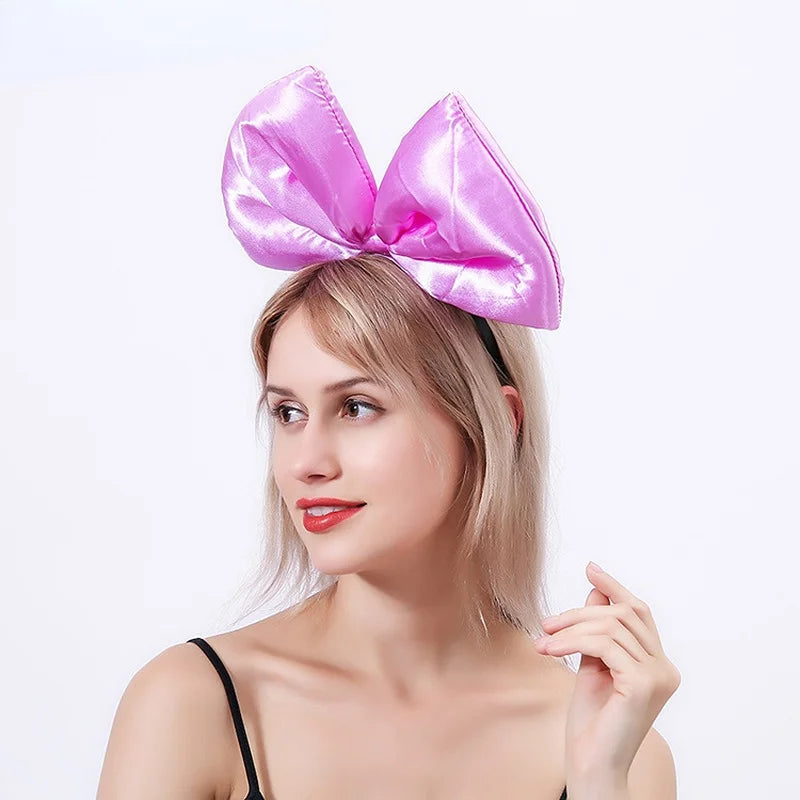 Women Girls  Bridal Big Hair Bow Knot Headband band  Hoop for Birthday Wedding  Cosplay Costume Party  Christmas