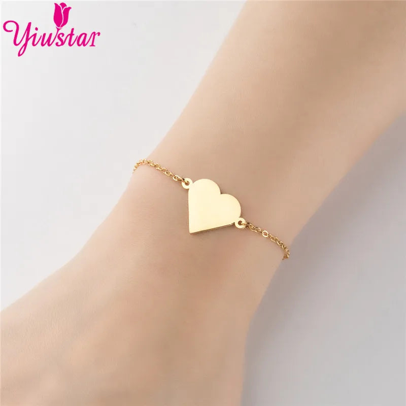 New Simple Christian Cross Stainless Steel Chain Bracelets for Women Men Religious Jewelry Lucky Cuff Bangles Gift Wholesale