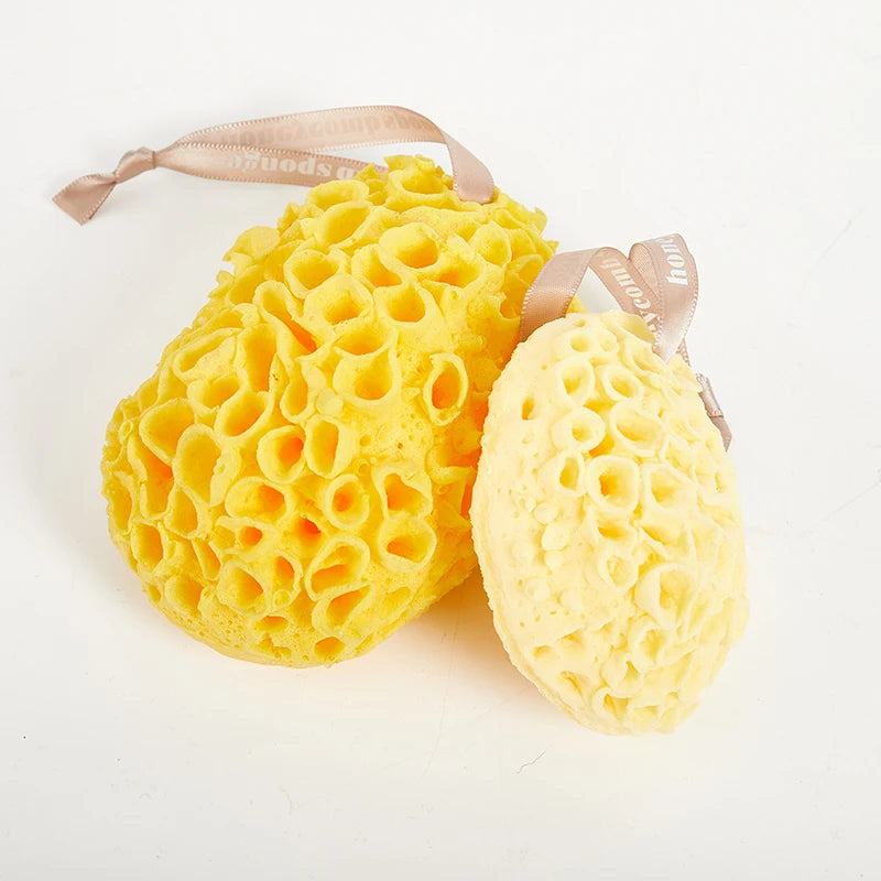 1PC M/L Natural Sea Wool Sponge Replacement Dead Skin Remover Cleaning Foam Washing Massager Pouf Shower Exfoliating Sponge Body