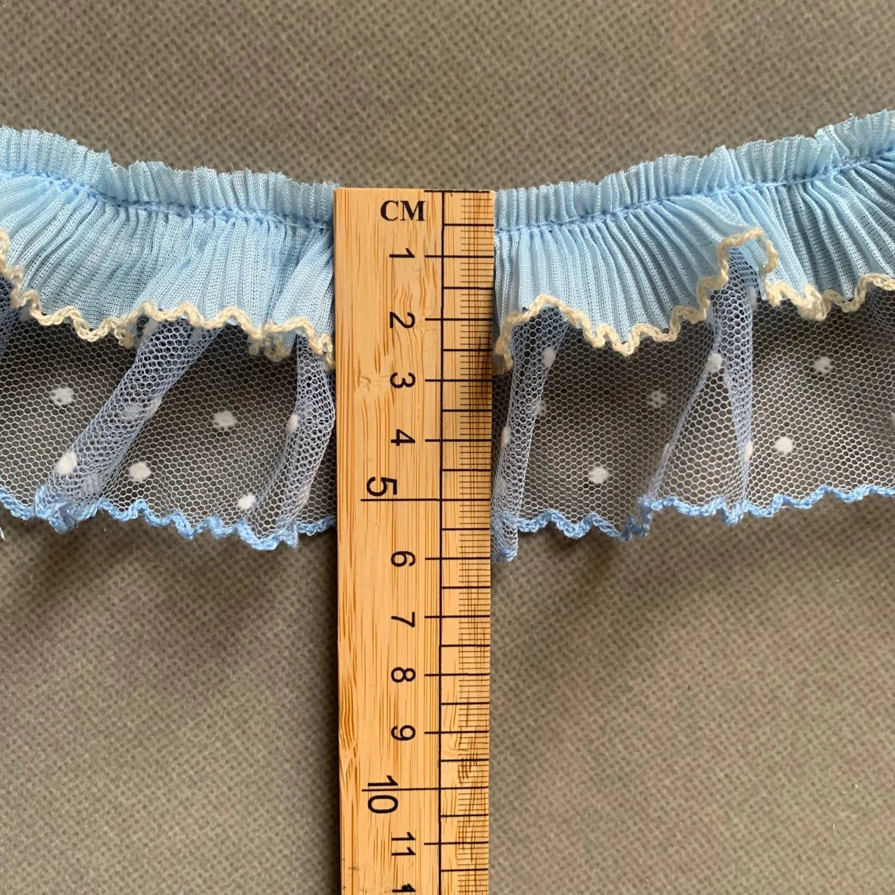 2yards 6cm wide Double fold lace Frilled Embroidery Cloth Lace Trim for DIY Crafts Costume Sewing Accessories Blue Lace Fabric