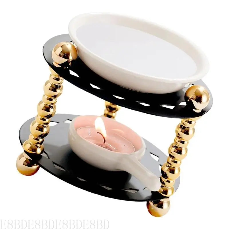 E8BD Ceramics Essential Oil Burners Fragrances Lamp with Spoon for Home Decors