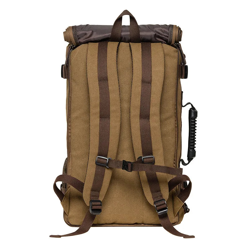 Travel Rucksack Multifunctional Travel Bucket Backpack Men 3 Colors Canvas College Student School Backpack