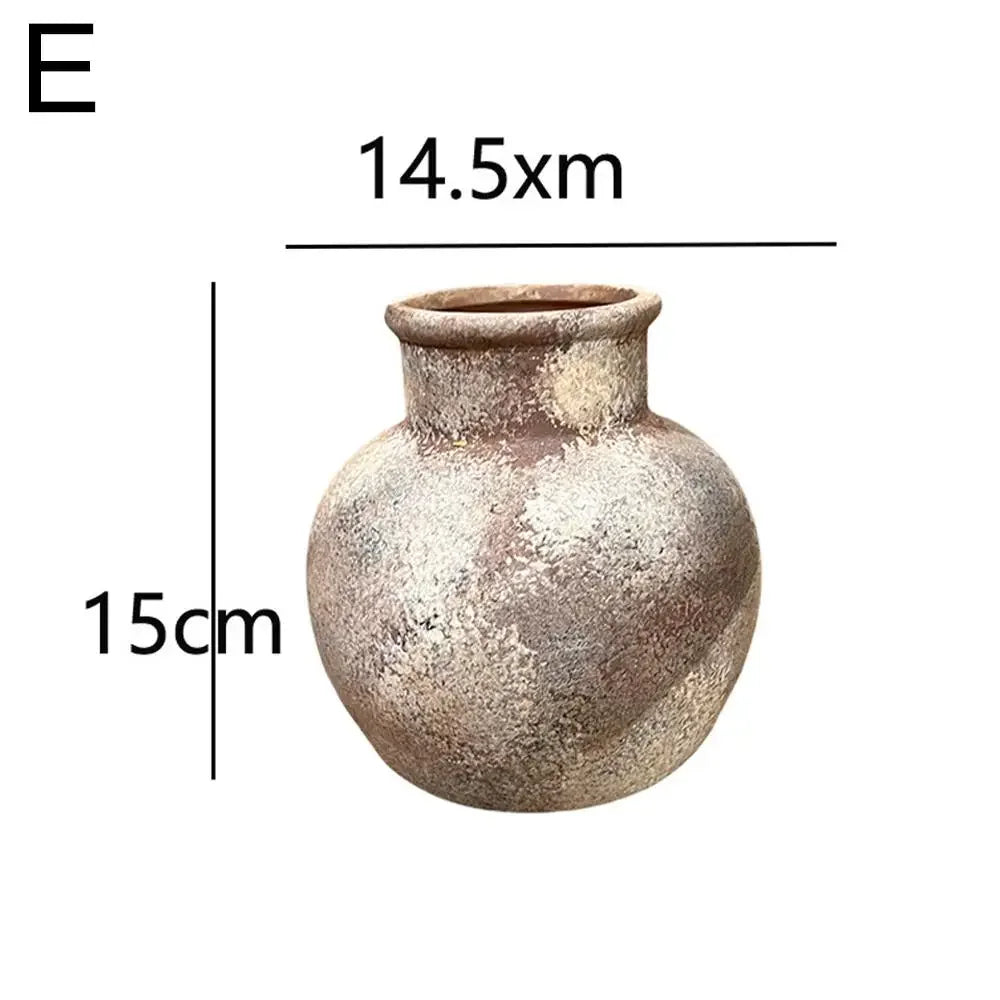 Vintage Retro Ceramic Vase Retro Crafts Plant Container For Entryway Dining Room Bookshelf Farmhouse Decor B5G7