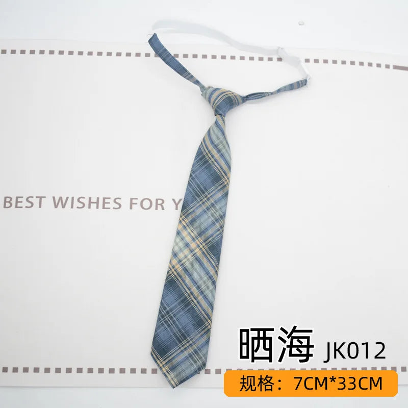 Trendy JK Ties Bowtie Women College Student Collar Neckwear Daily Shirt Accessories Cotton Plaid Bowknot Lolita Girls Lazy-tie