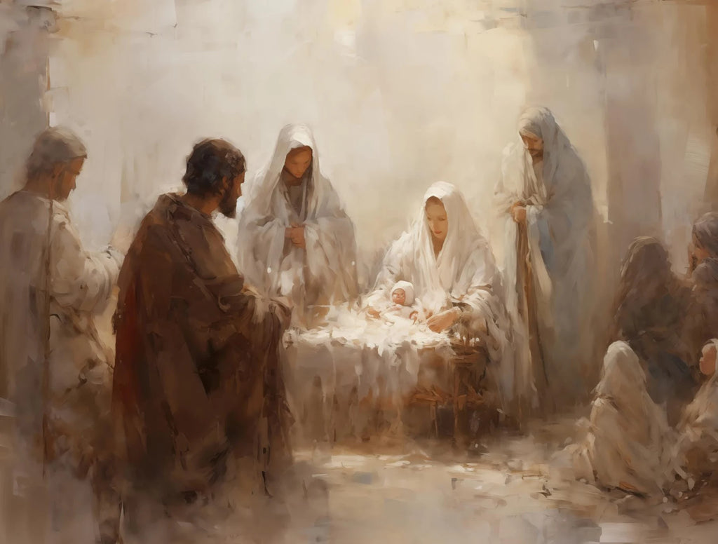 Christian Holy Jesus Nativity Virgin Mary Christmas Artwork Poster and Prints Canvas Painting Wall Pictures Home Dorm Decor