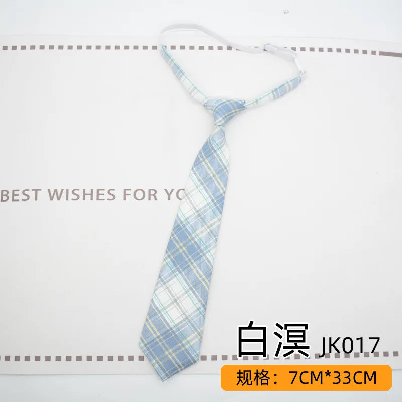 Trendy JK Ties Bowtie Women College Student Collar Neckwear Daily Shirt Accessories Cotton Plaid Bowknot Lolita Girls Lazy-tie