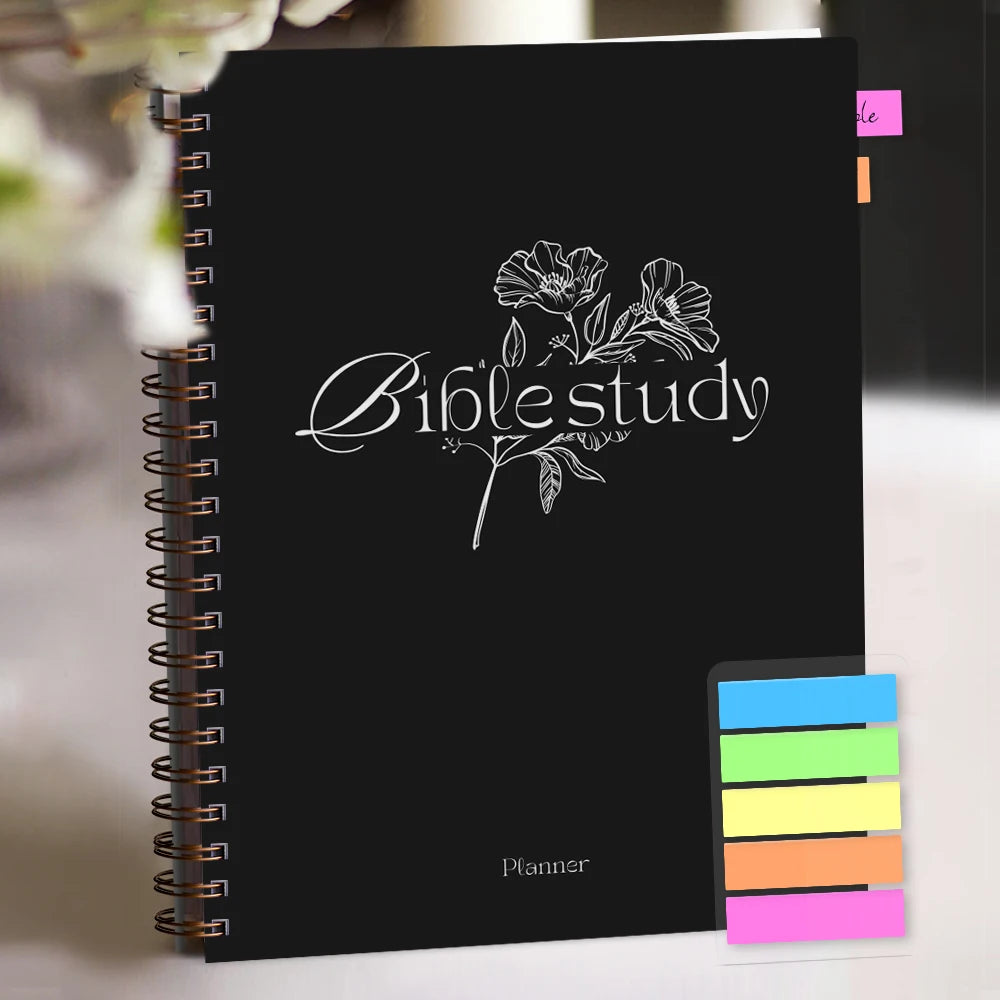 Daily Bible Study Journal - S.O.A.P Method Bible Study Supplies Church Notes Notebook for Men or Women, with Color Index Sticker
